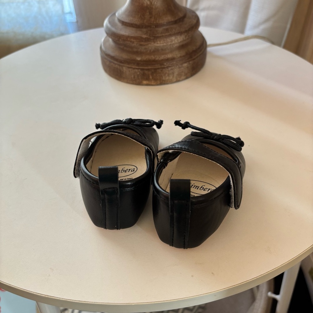 Black Baby Shoes with Bow - Picture 4 of 5